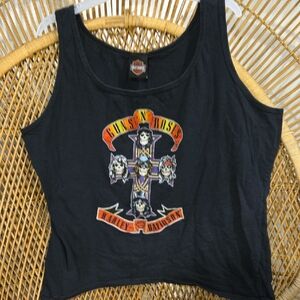 Guns N' Roses Harley Davidson Black Tank Top